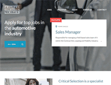 Tablet Screenshot of criticalselection.co.uk